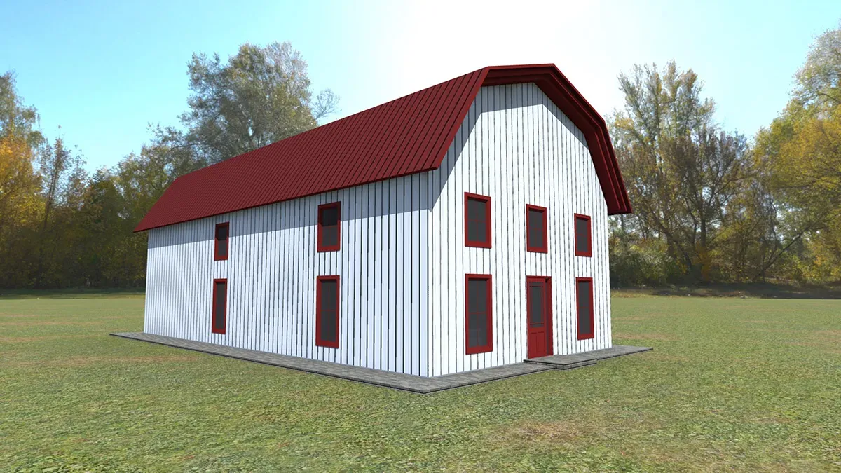Two-story Advanced barndo with gambrel roof
